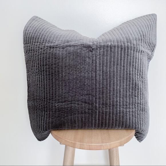 Restoration Hardware Tate Velvet Channel Euro Sham - Picture 7 of 8